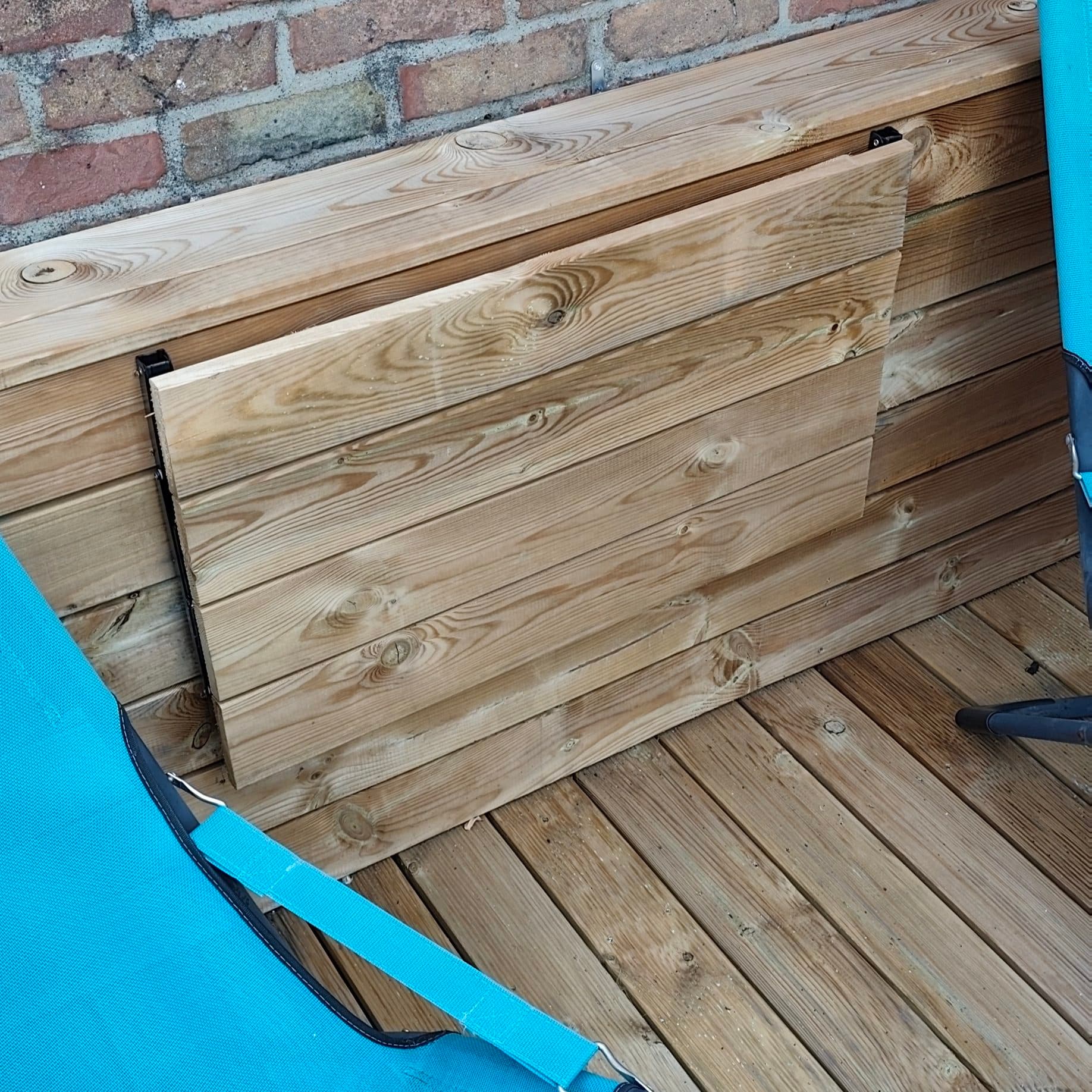 Détail de la terrasse en bois